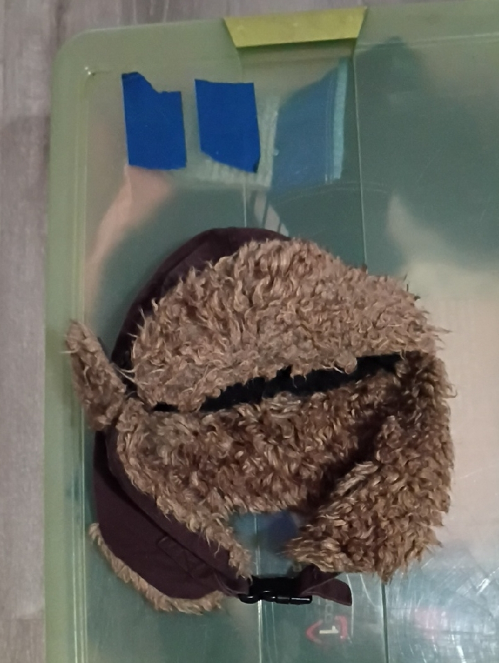 Faux Shearling Aviator Hat - Brown
